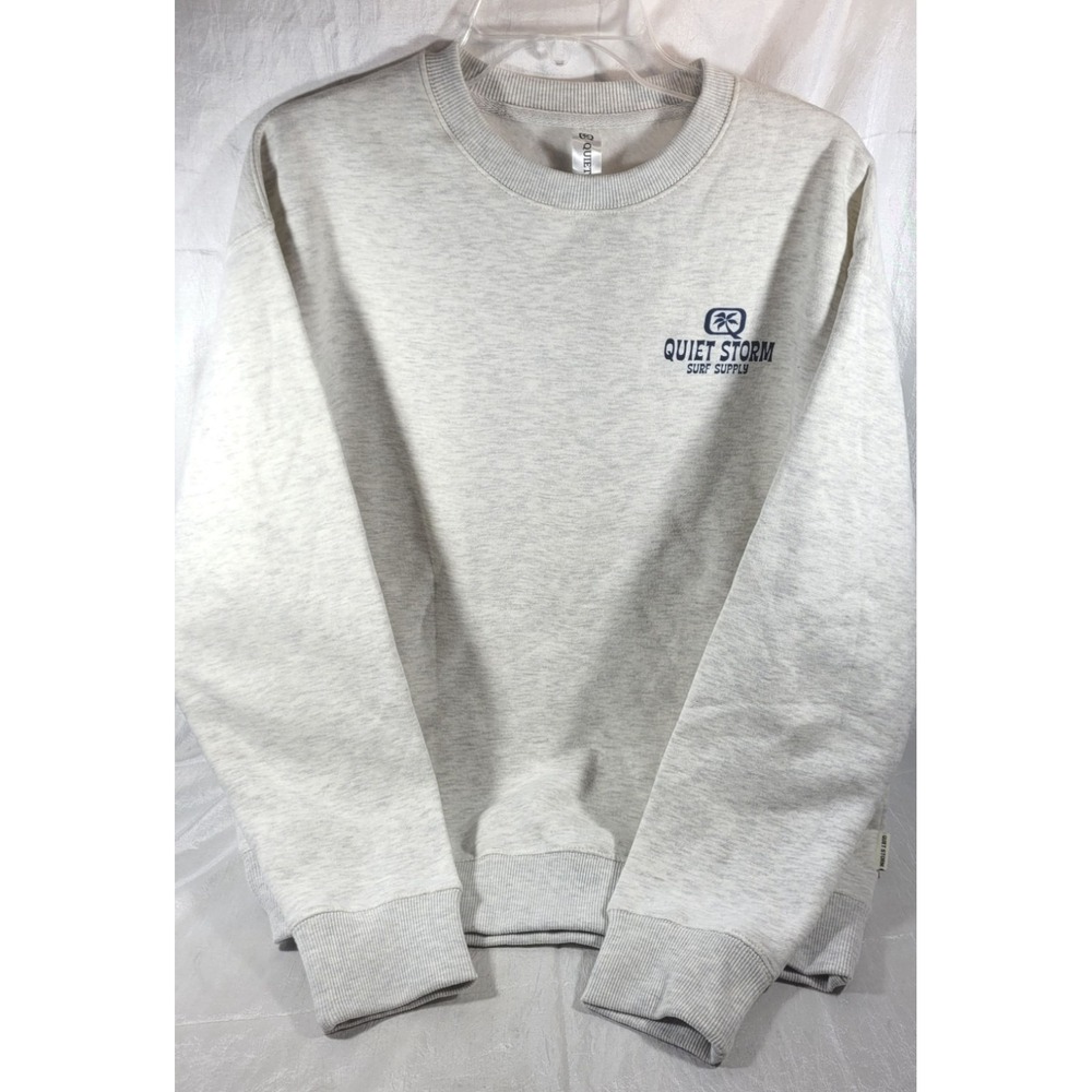 Quiet Storm Surf Supply Myrtle Beach, SC Heather Gray Sweatshirt - Medium